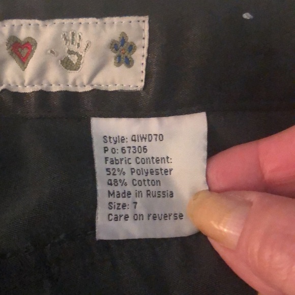 Mudd black satin shiny pants size 7 big pockets ties at the ankles loose fit - Picture 5 of 5